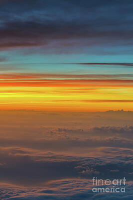 Royalty-Free and Rights-Managed Images - Sunset Above The Clouds  by Michael Ver Sprill