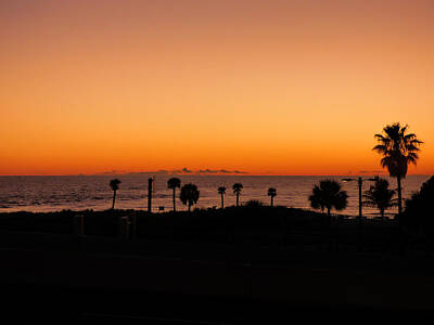 Vintage Signs - Sunset at Madeira Beach Florida by Lynn Bolt