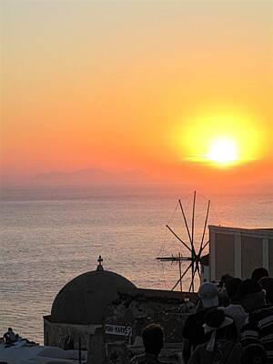 Pineapple - Sunset from Oia by Martine Murphy