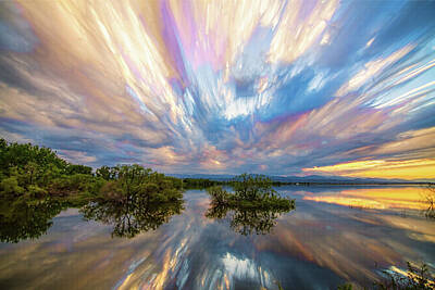 James Bo Insogna Rights Managed Images - Sunset  Lake Reflections Timed Stack Royalty-Free Image by James BO Insogna