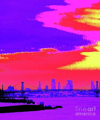 Forest Landscape - Sunset Lower Manhattan 2c8 by Ken Lerner