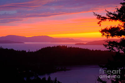 From The Kitchen - Sunset on Puget Sound by Idaho Scenic Images Linda Lantzy