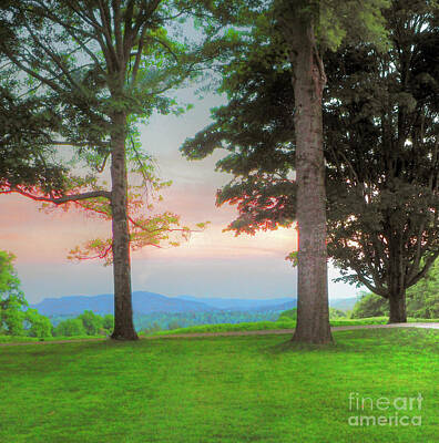 Wine Down Rights Managed Images - Sunset on the Mountain  Royalty-Free Image by Raymond Earley