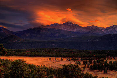 Advertising Archives Rights Managed Images - Sunset Over Longs Royalty-Free Image by John De Bord