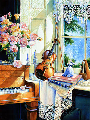 Roses Paintings - Sunshine And Happy Times by Hanne Lore Koehler