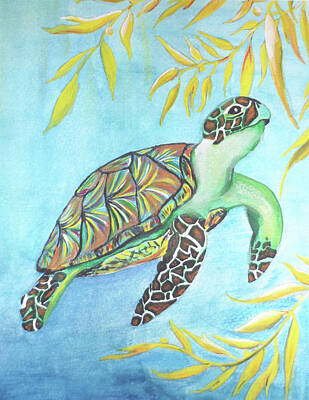 Reptiles Mixed Media - Survival by Christy Scholl