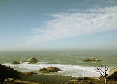 Beach Royalty-Free and Rights-Managed Images - Sutro Baths San Francisco by Linda Woods