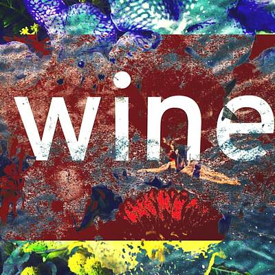 Wine Digital Art Royalty Free Images - Swimming In Wine Royalty-Free Image by Steve Swindells