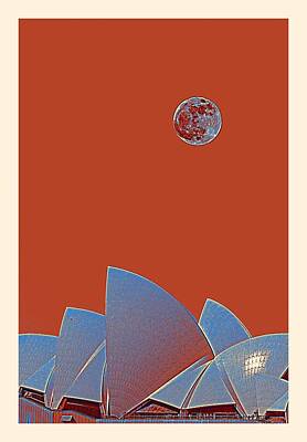 Catch Of The Day - Sydney Opera House, Sydney, Australia Travel Poster 3 by Celestial Images
