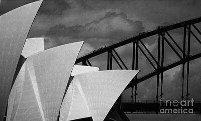 Abstract Stripe Patterns - Sydney Opera House with Harbour Bridge by Sheila Smart Fine Art Photography