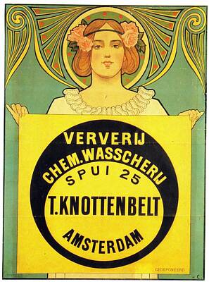 Royalty-Free and Rights-Managed Images - T Knottenbelt, Amsterdam - Ververij Chem - Vintage Advertising Poster by Studio Grafiikka