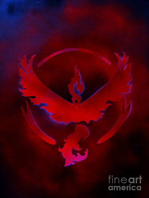 Comics Paintings - Team Valor by Moore Creative Images