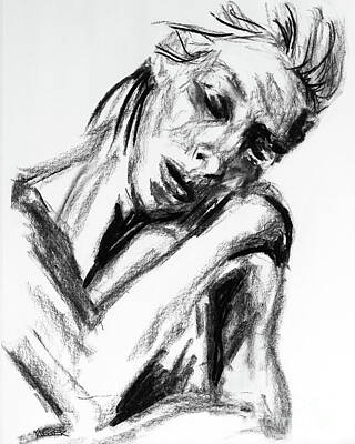 Cities Drawings - Tender Moment - Study by Robert Yaeger