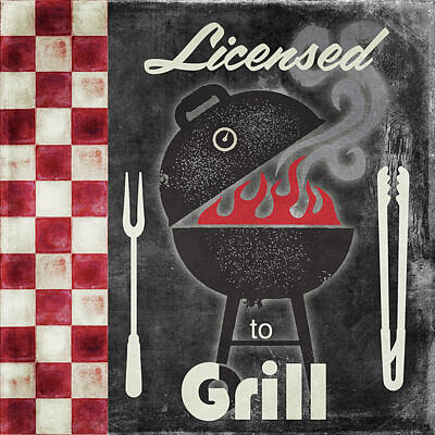 Textured Letters - Texas Barbecue I by Mindy Sommers