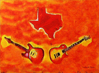 Jazz Digital Art - Texas Music - DA by Leonardo Digenio