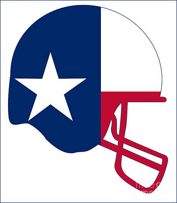 Football Royalty Free Images - Texas State Flag Football Helmet Royalty-Free Image by Bigalbaloo Stock