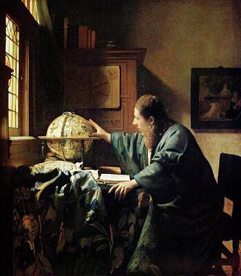 Fromage - The Astronomer Johannes Vermeer Delft 1668 by David Lee Guss