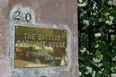 City Lights - The Battery Carriage House Inn Sign by Jill Lang