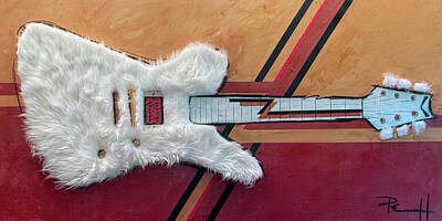 Music Paintings - The Biggest Little Guitar in Texas by Sean Parnell