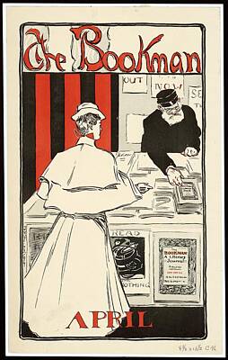 Landmarks Mixed Media - The Bookman-April - Literary Magazine - Vintage Advertising Poster by Studio Grafiikka