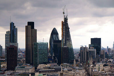 London Skyline Royalty-Free and Rights-Managed Images - The Financial District, The City of London by Mark Woollacott