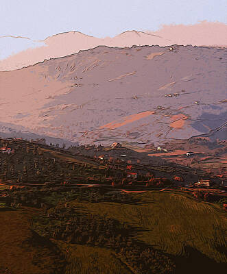 Barnyard Animals - The Gentle Hills of Italy  by AM FineArtPrints