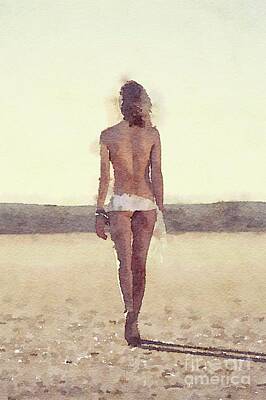 Nudes Paintings - The Goodbye by Mary Bassett by Esoterica Art Agency