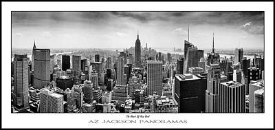 New York Skyline Royalty-Free and Rights-Managed Images - The Heart Of New York Poster Print by Az Jackson