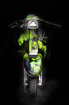 Mixed Media - The Incredible Hulk Scooter  by Mark Hunter