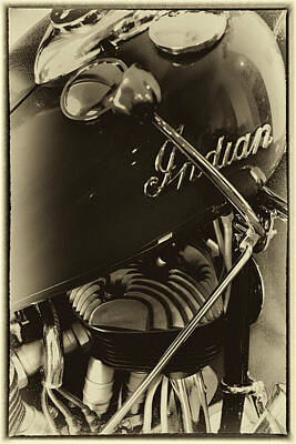 Harp Instruments - The Indian Motorcycle - Vintage by David Patterson