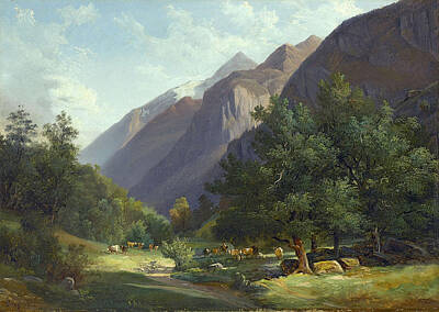  Painting - The Kirchet And The Valley Of Gutanen by Francois Diday