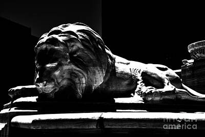 Grateful Dead Royalty Free Images - The Lion Of Niagara Square Royalty-Free Image by Sheila Lee