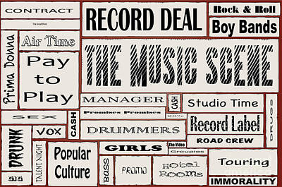 Rock And Roll Digital Art - The Music Scene by Bigalbaloo Stock