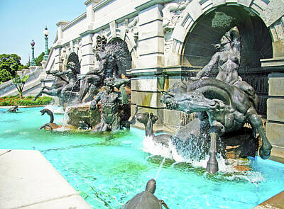 Bringing The Outdoors In - The Neptune Fountain At The Library Of Congress by Cora Wandel