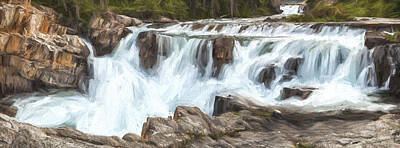 Landscapes Digital Art - The Power of the Falls III by Jon Glaser