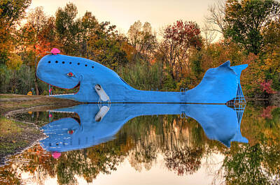 Landmarks Royalty Free Images - The Route 66 Blue Whale - Catoosa Oklahoma Royalty-Free Image by Gregory Ballos