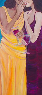 Wine Paintings - The Secret by Debi Starr