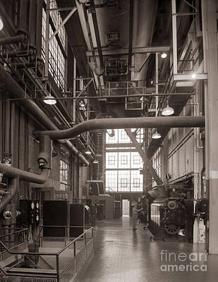 Antiquated Architectural Blueprints - The Stegmaier Brewery Boiler Room Wilkes Barre Pennsylvania 1930s by Arthur Miller