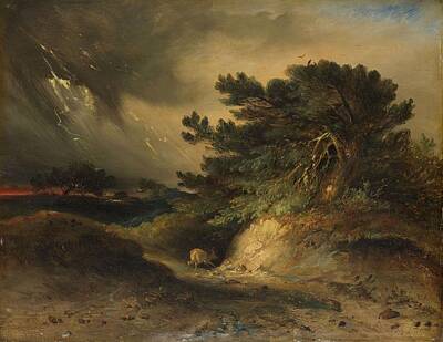 Truck Art Rights Managed Images - The Thunderstorm, Johannes Tavenraat, 1843 Royalty-Free Image by Johannes Tavenraat