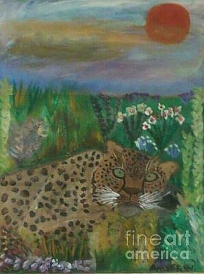 Animals Paintings - The Tigar by Just Another-Bird