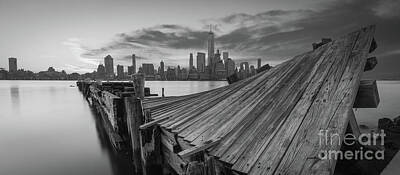 Rights Managed Images - The Twisted Pier Panorama BW Royalty-Free Image by Michael Ver Sprill