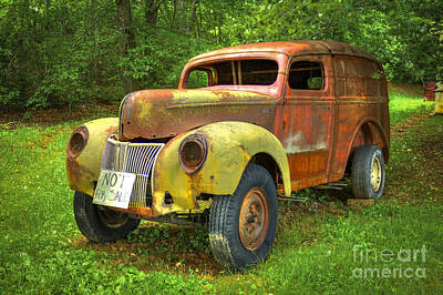 Cat Tees - The Rusty Van 2 Historic Transportation Art by Reid Callaway