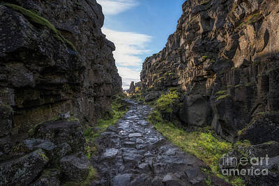 Surrealism Photos - The Walk Between Continental Plates by Michael Ver Sprill