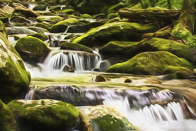 Mountain Digital Art - The Water Will II by Jon Glaser