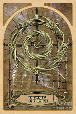Fantasy Digital Art - The Wheel of Fortune by John Edwards