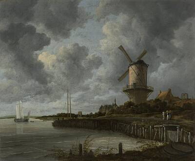 Pop Art Celebrities - The Windmill at Wijk bij Duurstede, 1668 by Vincent Monozlay