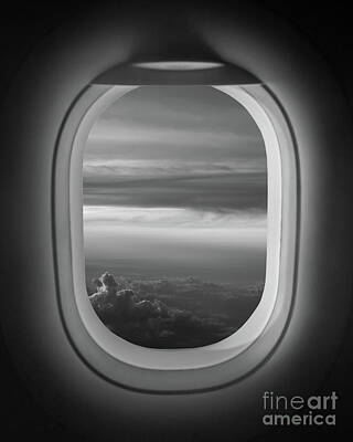 Surrealism Photos - The Window Seat BW by Michael Ver Sprill