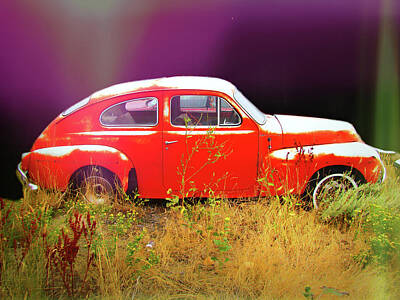 Landmarks Rights Managed Images - This old car stylized  Royalty-Free Image by Cathy Anderson