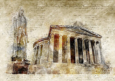 Politicians Digital Art Royalty Free Images - Thomas Jefferson Memorial Royalty-Free Image by Michael Kuelbel