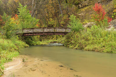 Spiral Staircases - Thompson Creek Bridge Autumn 1 by John Brueske